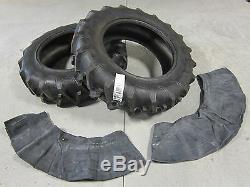 2 New 13.6x28 Tractor Tires + Innertubes Ford New Holland 8 Ply 13.6-28 13.6 28