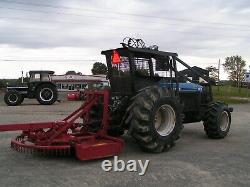 8010 New Holland / Ford Farm Tractor, 4x4 Forestry Package With Brown Bush Cutt