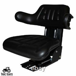 Black Ford / New Holland 5100 Universal Waffle Tractor Suspension Seat