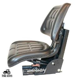 Black Tractor Suspension Seat Fits Ford / New Holland 3320 3330 3400 4330 4340