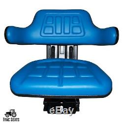 Blue Ford / New Holland 5100 Universal Waffle Tractor Suspension Seat