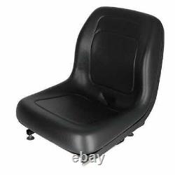 Bucket Seat with Rails Vinyl Black Compatible with New Holland John Deere Case