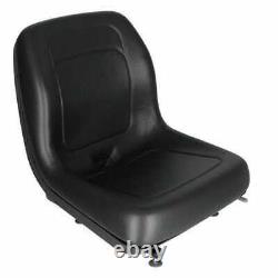 Bucket Seat with Rails Vinyl Black Compatible with New Holland John Deere Case
