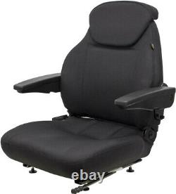 Fits Ford/New Holland Tractor Seat Assembly Fits Various Models Black Cloth