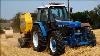 Ford 8340 Tractor And New Holland Baler Baling In Allerston