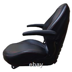 Ford New Holland TC Boomer Workmaster Tractor Seat 87385235 with Armrests Black