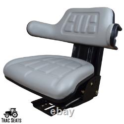 Grey Tractor Suspension Seat Fits Ford / New Holland 3000 3600 3610 3900