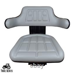 Grey Tractor Suspension Seat Fits Ford / New Holland 3300 3910 3930 6000 7610