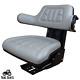 Grey Tractor Suspension Seat Fits Ford / New Holland 6600 6610 7000 7600 7610