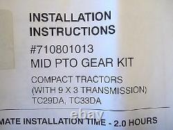 Mid Mount PTO Kit 710801013 TC29 TC33 TC29DA TC33DA DX29 DX33 Case New Holland