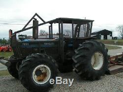 New Holland / Ford 7610 Farm Tractor 4x4 Forestry Package With Brown Bush Cutter