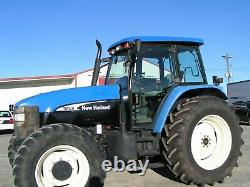 New Holland / Ford Tm130 Farm Tractor 4x4 Cab 2100 Hours Per Def No Electricly
