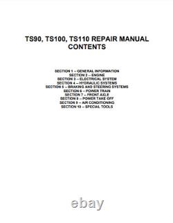 New Holland TS90 TS100 TS110 Complete Service Repair Manual 86572172 PDF/USB