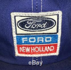 Vintage Ford New Holland K Products Mesh Trucker SnapBack Hat Cap Patch USA