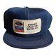 Vintage K-products Ford New Holland Dark Blue Snapback Patch Denim Trucker Hat