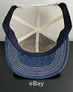 Vtg Chattanooga Ford New Holland Tractor K-Products Denim Mesh Trucker Patch Hat