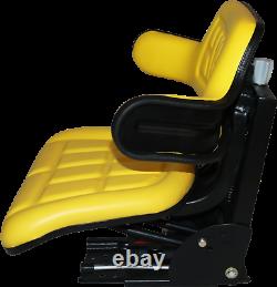 Yellow John Deere 5400 5410 6110 Waffle Universal Tractor Suspension Seat