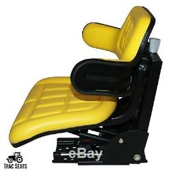 Yellow John Deere 655 855 1435 6800 Waffle Universal Tractor Suspension Seat